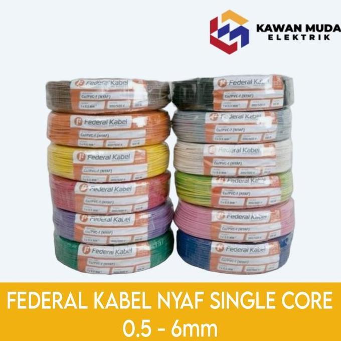 Federal Kabel Kontrol Nyaf 2.5Mm Kuning New Stok