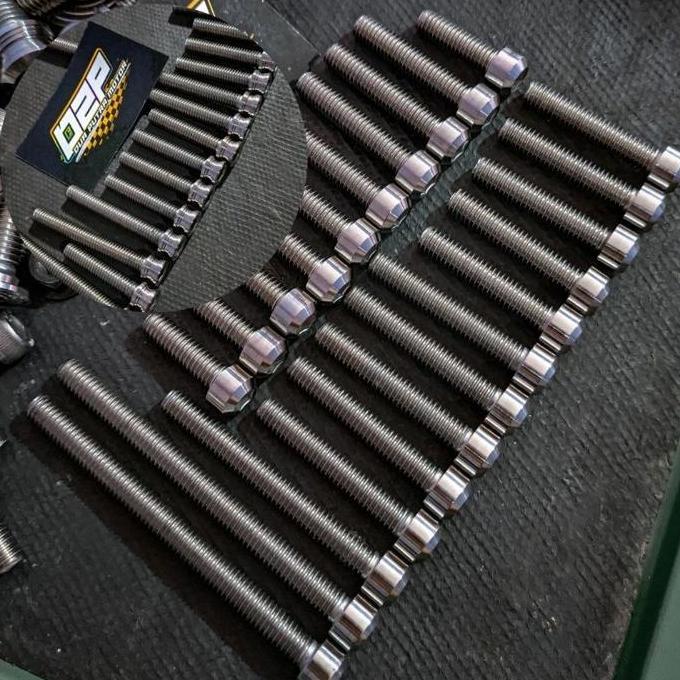 TERBARU - baut blok mesin klx ,baut blok kopling,magnet klx stainless custom handmade titanium
