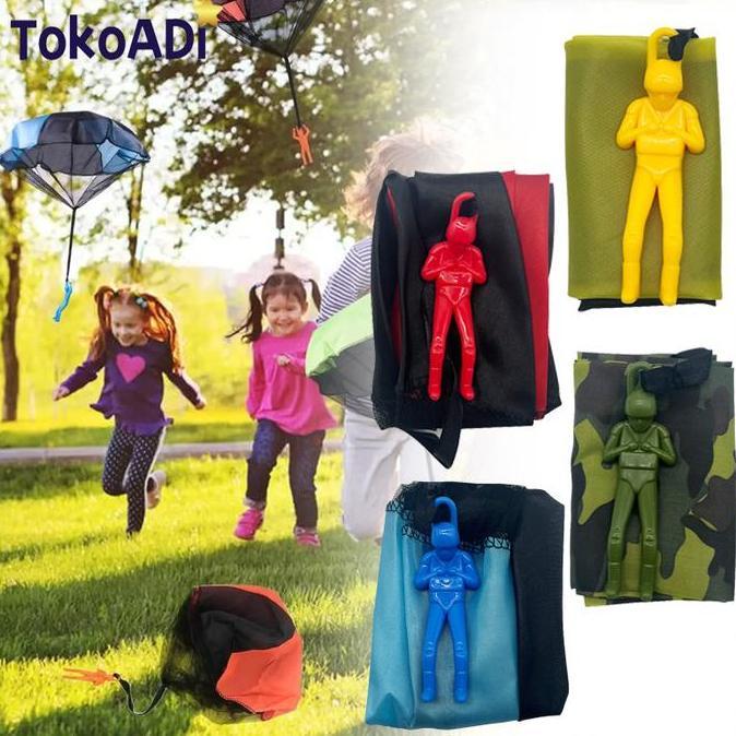 IDSTORE Mainan Anak Parasut Terjun Payung Mainan Payung Terjun Parasut Mainan Anak