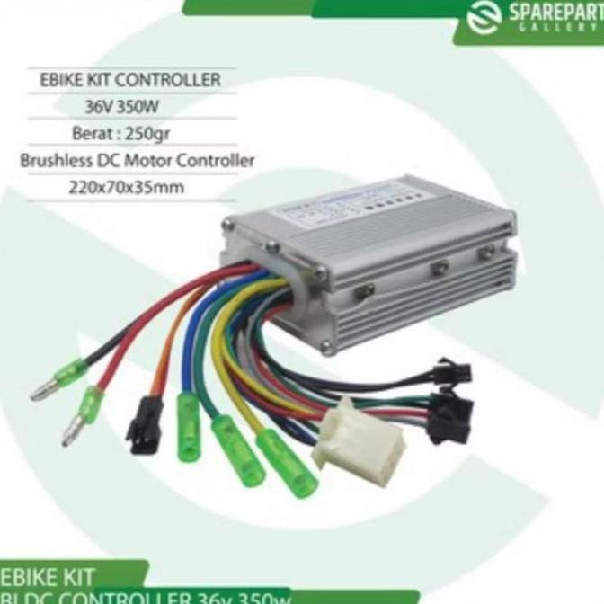 Set Ebike Kit Dinamo Motor bldc 36v350w + Velg Sepeda Listrik (Konversi Sepeda Listrik)