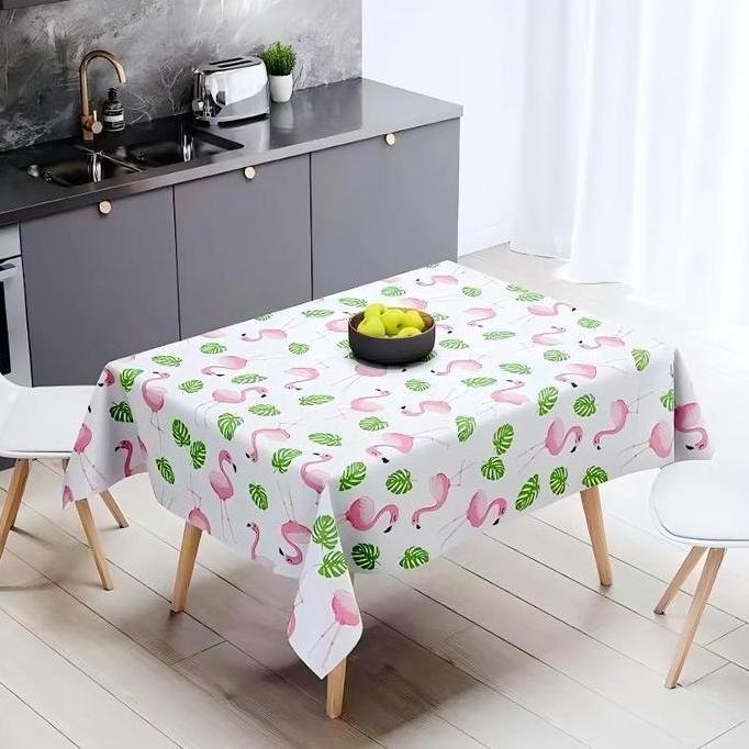 OCARA <COD> Taplak Meja Makan Renda Waterproof Motif Bunga  6-10Kursi Taplak Meja Anti Air Tebal Pre