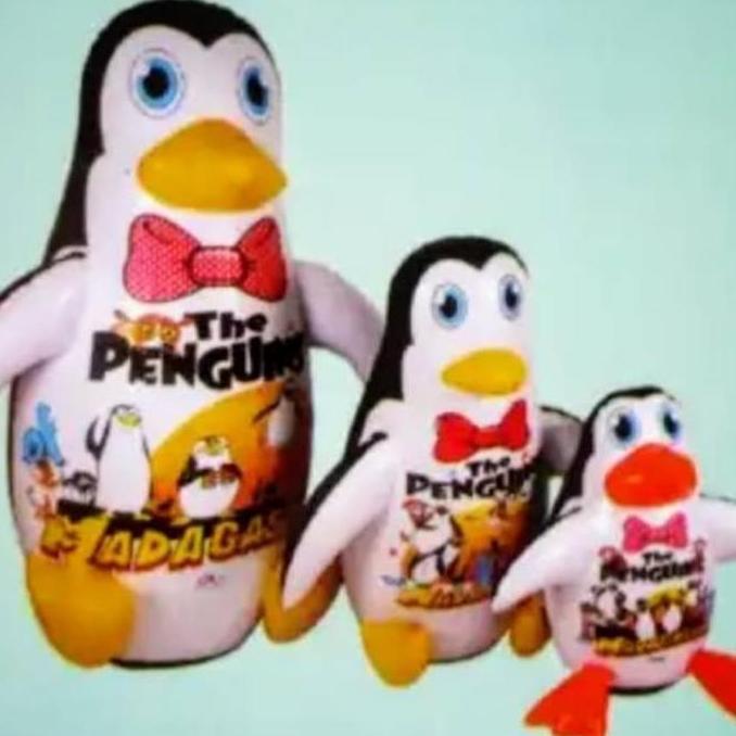 MALAVA balon pvc tiup boneka pinguin tinju pasir air madagaskar besar/kecil Berwarna