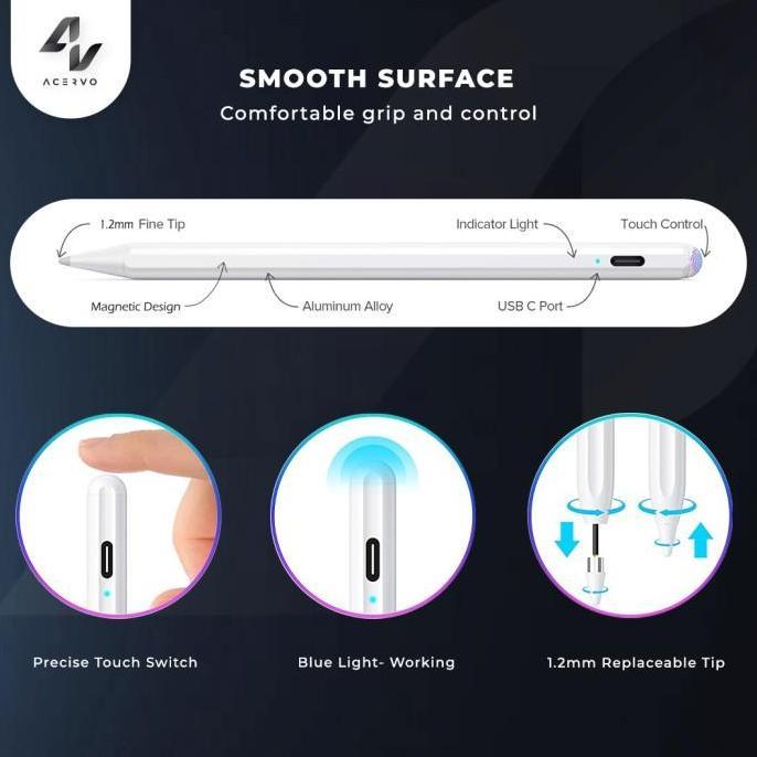 Universal Stylus Pen Active for Tablet, Android, Samsung, Xiaomi, Oppo