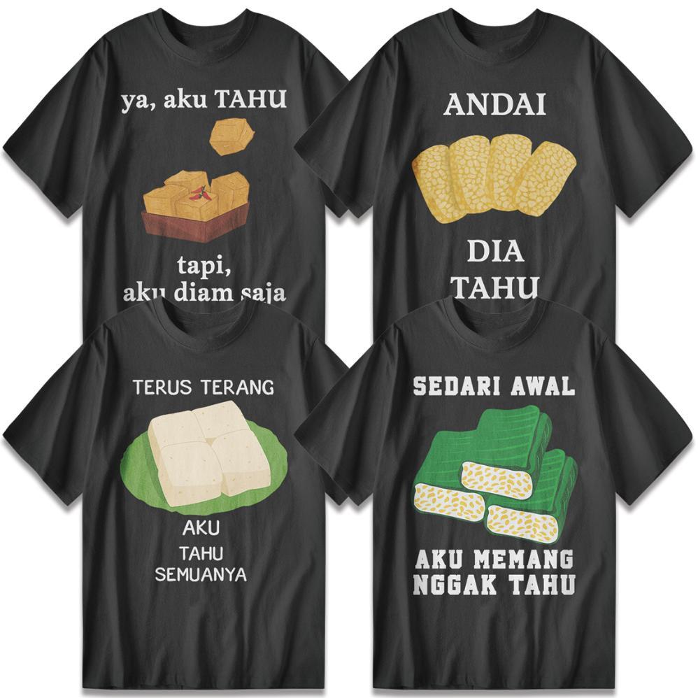 JOKES TAHU | BAJU KAOS REGULER GRAPHIC DISTRO LUCU MEME | FORTRE | Standar Unisex Cotton 24s Casual