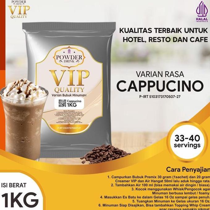 Bahreee_ - Bubuk Minuman Kualitas VIP Rasa Cappucino 1 Kg Cappucino Bubuk Minuman Kelas VIP Boba Dri