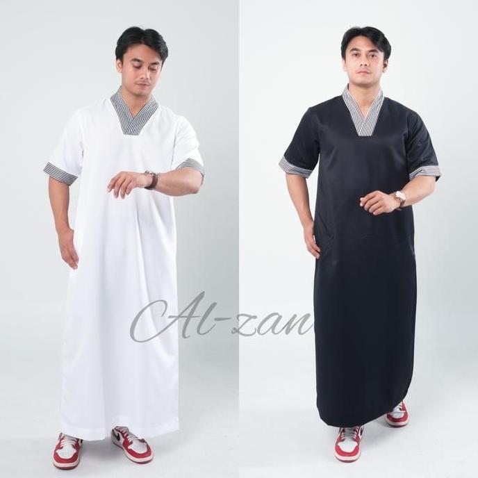 Cuci Gudang Jubah Pria Muslim Reguler Lengan Pendek Jubah Gamis Pria Busana Muslim Baju Jubah Muslim