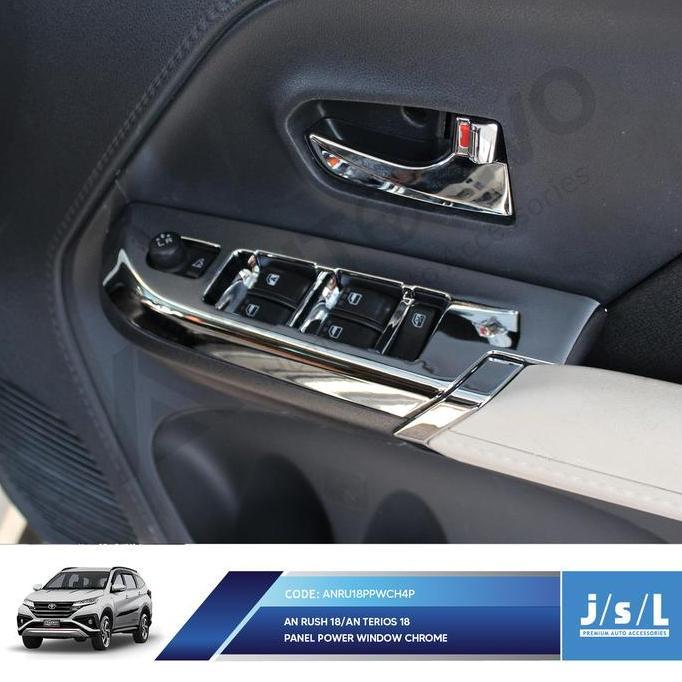 All New Rush Panel Power Window Cover Chrome 4 Pcs Jsl Terbaik