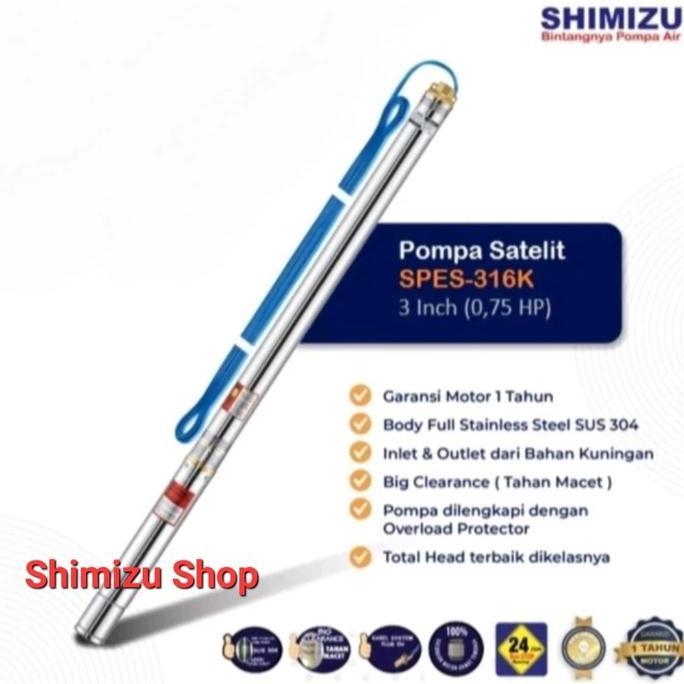 POMPA SATELIT SHIMIZU POMPA SUBMERSIBLE PUMP SHIMIZU SPES-316K BIT 3 INCH (3/4 HP) original