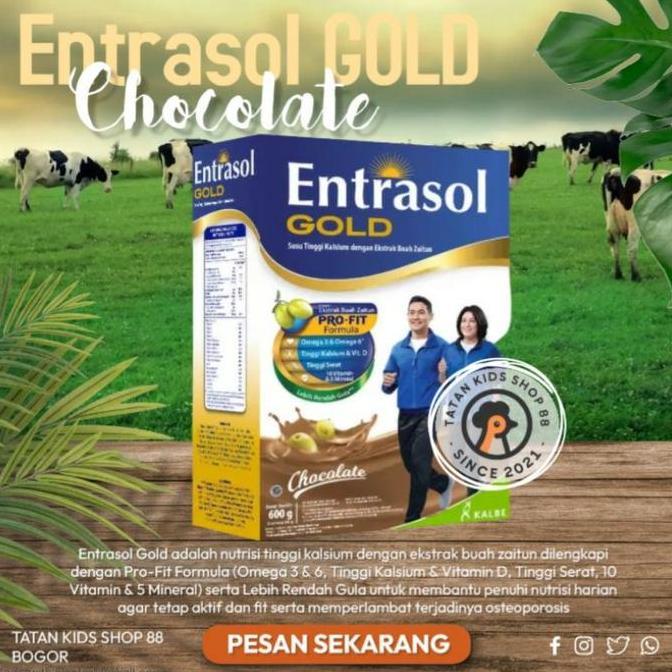 Susu Entrasol Gold Vanila Dan Coklat 600 gram Untuk Menjaga Kesehatan Tulang Dan Daya Tahan Tubuh Un