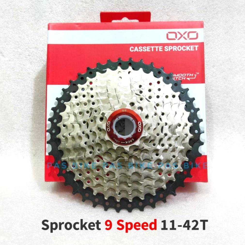 Cassette Sprocket 9 Speed Slup 11-42T Oxo Smooth Switch