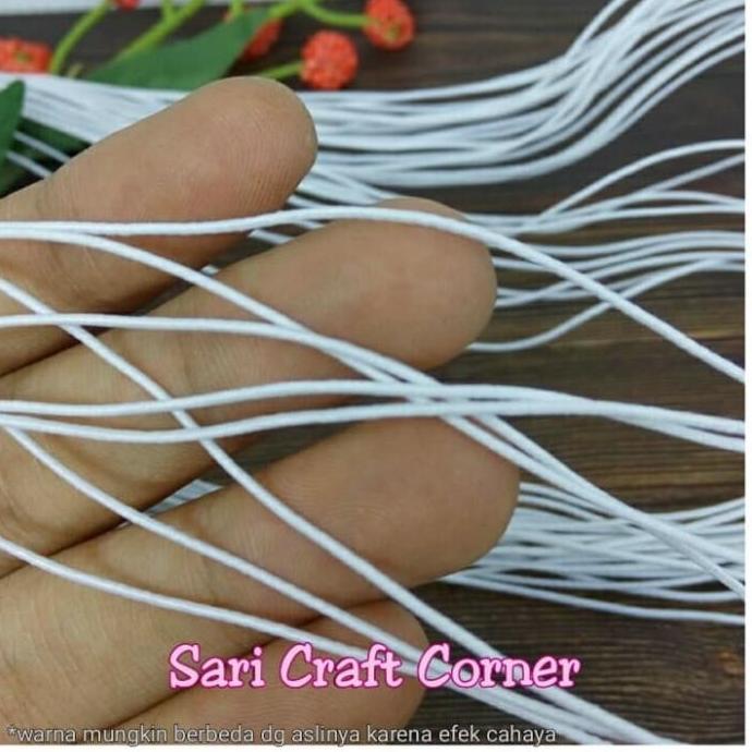 Tali Karet Elastis 1mm - Putih