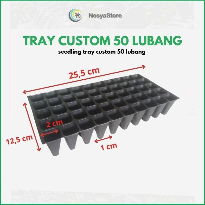 Bisa Cod Tray Custom Pot Tray Semai Benih 50 Lubang Skala Hobi - Tray Semai ><