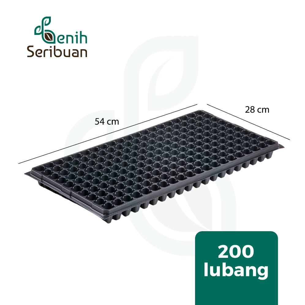 Bisa Cod Benih Seribuan - Tray Semai Pot Tray Tebal 1 Mm Lubang 200 Media Tanam Semai Benih ><