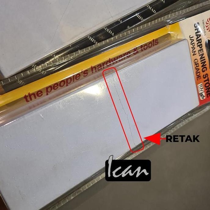 Sharpening Stone 8" Japan Grade 2000# 3000# 5000# SHIMADA / Batu Asah SHIMADA Kondisi RETAK