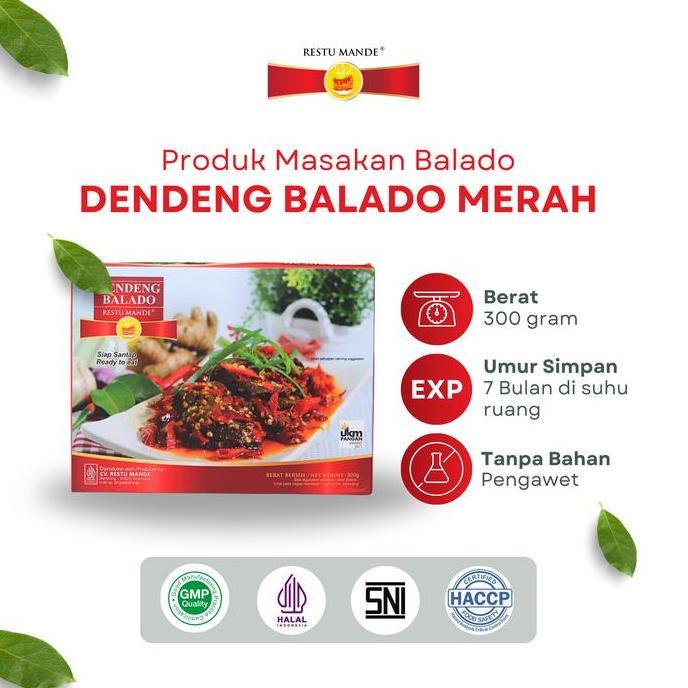 [Terlaris] Dendeng Sapi Balado Restu Mande Dendeng Kemasan 300gr