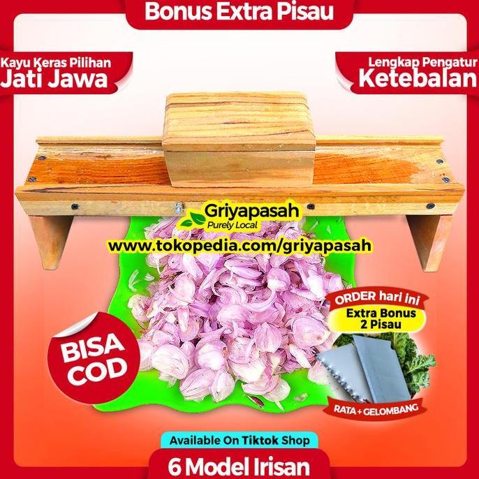 ( UKURAN JUMBO ) Alat Iris Bawang Merah Bisa Keripik Multifungsi - Pengatur Ketebalan