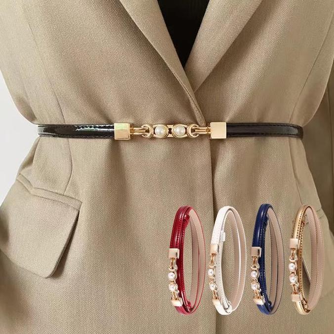 Wwpx- Sabuk Ikat Pinggang Wanita Adjustable Gaya Kekinian Tali Pinggang Baju Dan Celana Fashion Tren