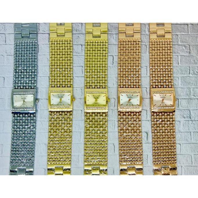 LA2 }} Jam Tangan Wanita Mewah Permata quartz stainless jarum watches