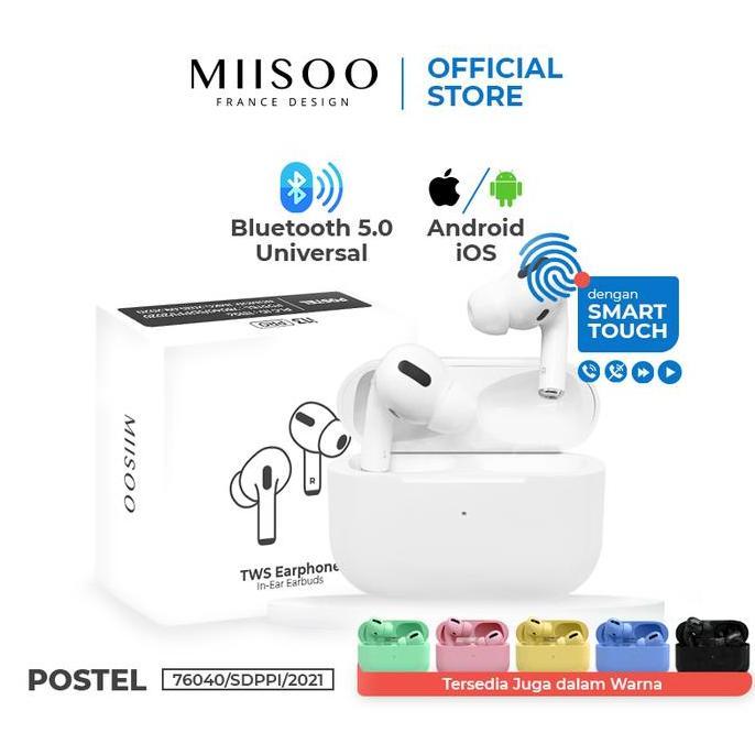 Miisoo I13 Pro Macaron I12 Metal Tws Earphone Izin Postel True Wireles