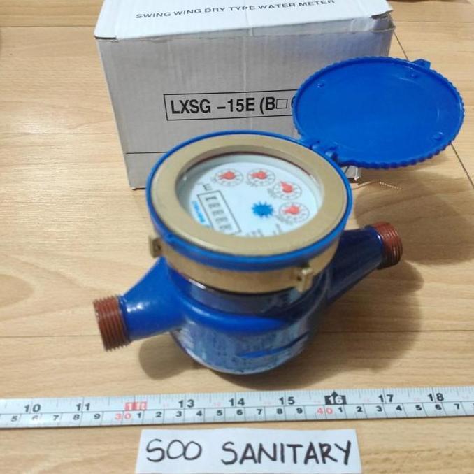 Water Meter 1/2" Senso Besi - Meteran Air Pengukur Arus Air Lxsg - 15E Terlaris