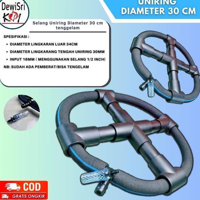 TERMURAH - Selang Aerasi Uniring Bulat D-30 Cm kolam Ikan koi & Aquarium / tenggelam / pemberat unir