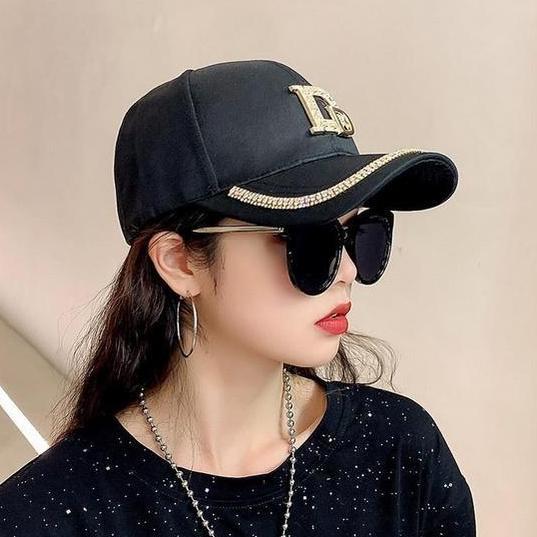 Wwpx- Caramel - Topi Baseball Double D Manik Casual Cap Sport Distro Bahan Katun Kuning Putih Pink O