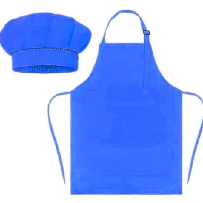 Topi Chef Dan Celemek Memasak Dewasa Custom Nama Satu Set Apron Dewasa