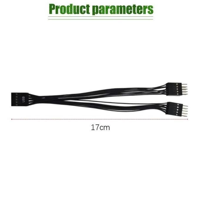 YOXLY Kabel Y-Splitter USB Header Dual Port - Solusi Ekstensi Port USB 3.0/2.0 Motherboard, Pemasang