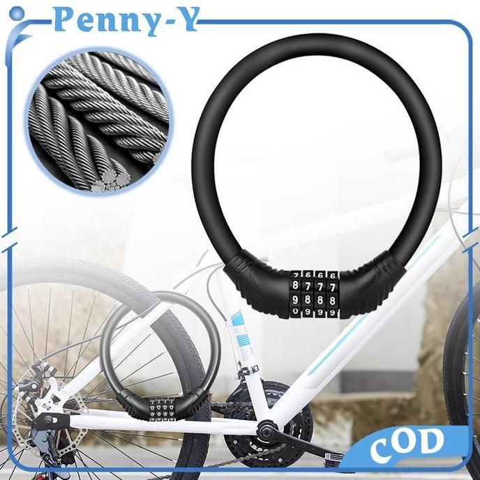 LOLY 4 Digit Gembok Angka Panjang Kunci Gembok Sepeda Gembok Pagar Angka