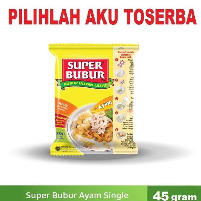Super Bubur Rasa Ayam @45 Gr - ( HARGA 1 DUS ISI 40 PCS ) BS