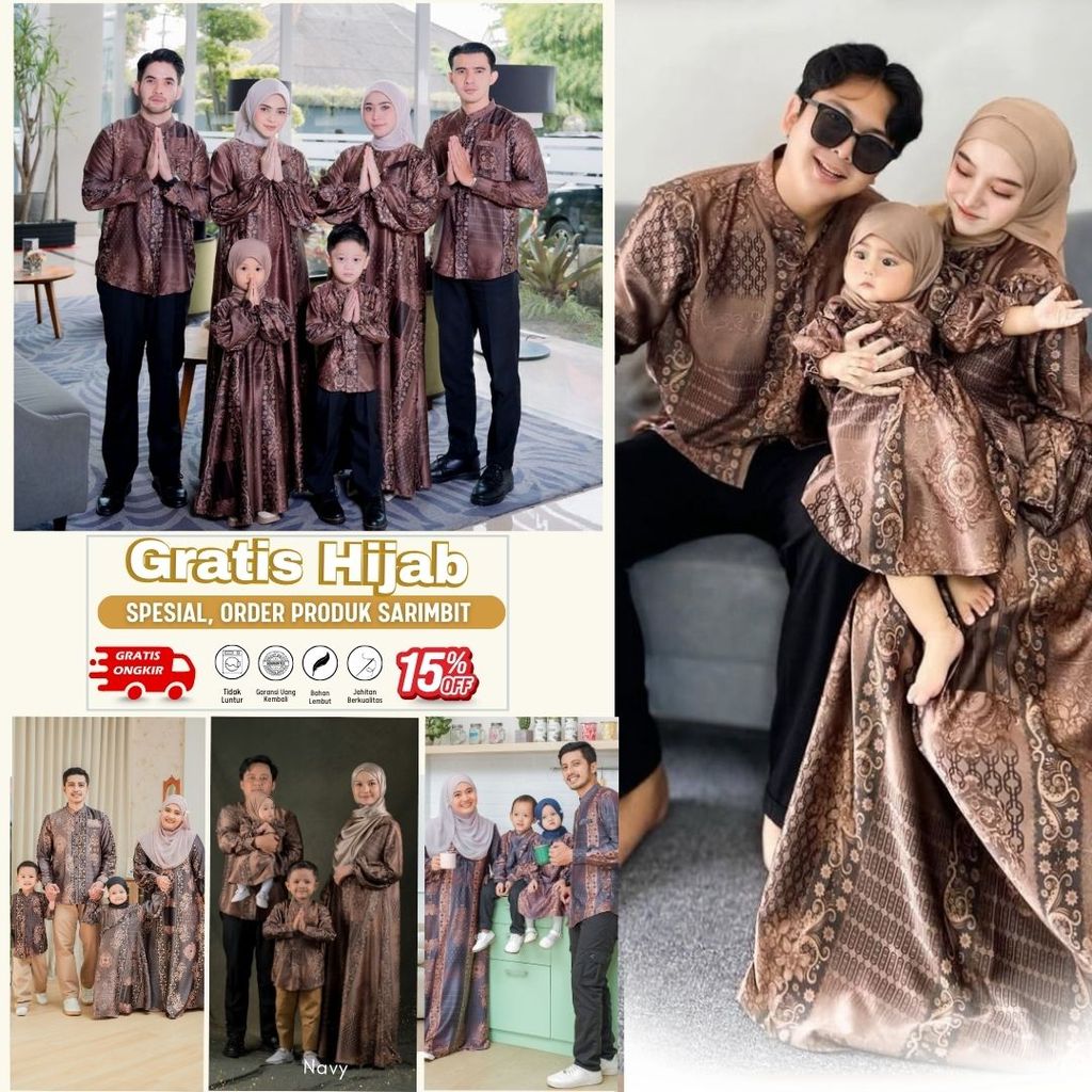 Gamis Keluarga Lebaran Zalira Kids Zainah | Abaya Couple & Anak Elegan Poliester