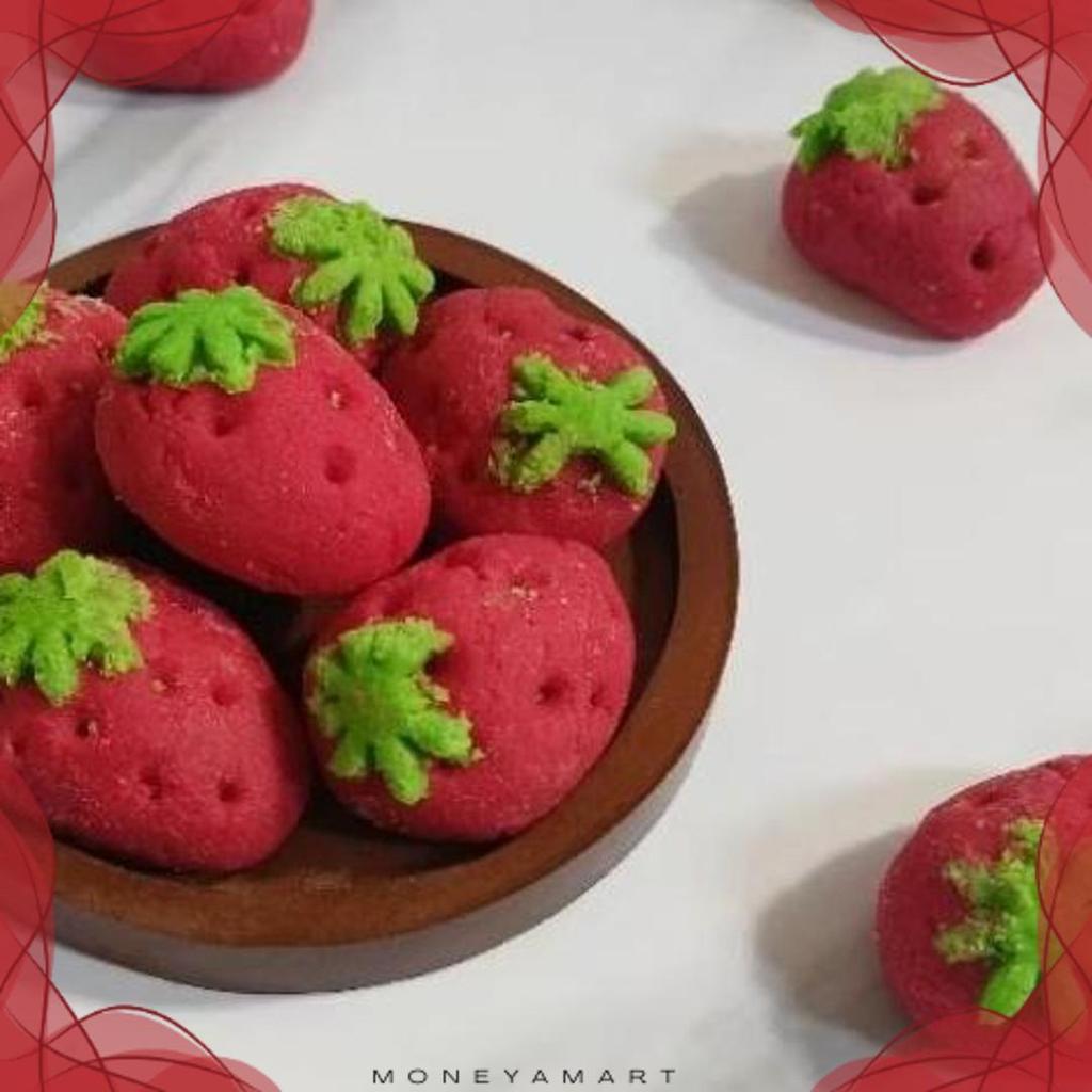 Kue Kering Nastar Selai Nanas 100% Bentuk Strawberry Premium Toples 600Ml Berat -+430Gr Beli 1 Grati