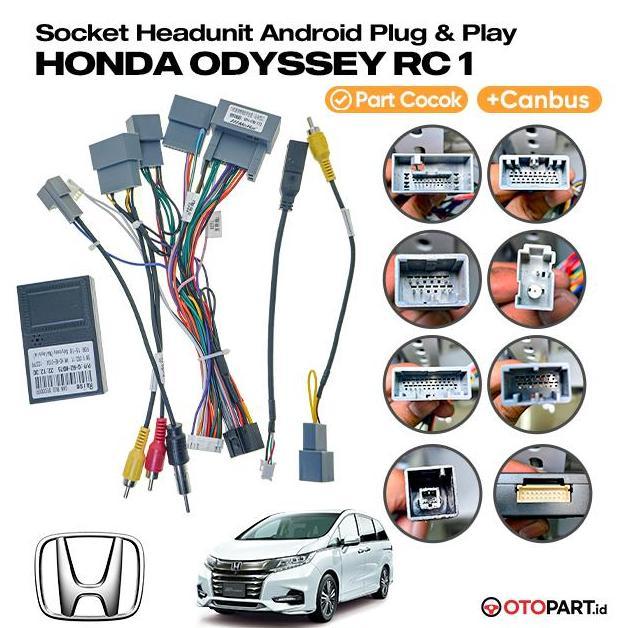 Soket Kabel PNP Head Unit Android Honda Odyssey RC1 2013-ON + Canbus
