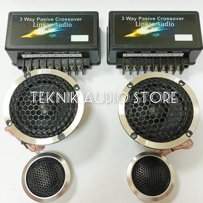 Speaker 2way Linear Audio Midrange 3inch Tweeter Crossover 3Way