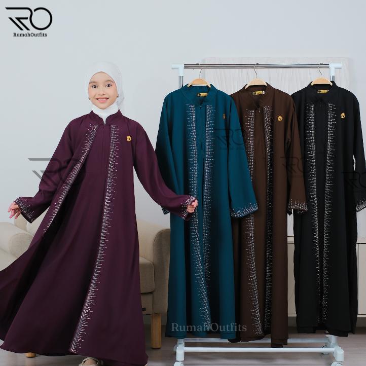 Sabrina Dress Gamis Abaya Anak Perempuan Muslim 3-12 Tahun / Gamis Anak Terbaru Anti Uv / Abaya Hita