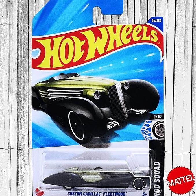 Hot Wheels Custom Cadillac Fleetwood Hijau Diecast Mobil Klasik