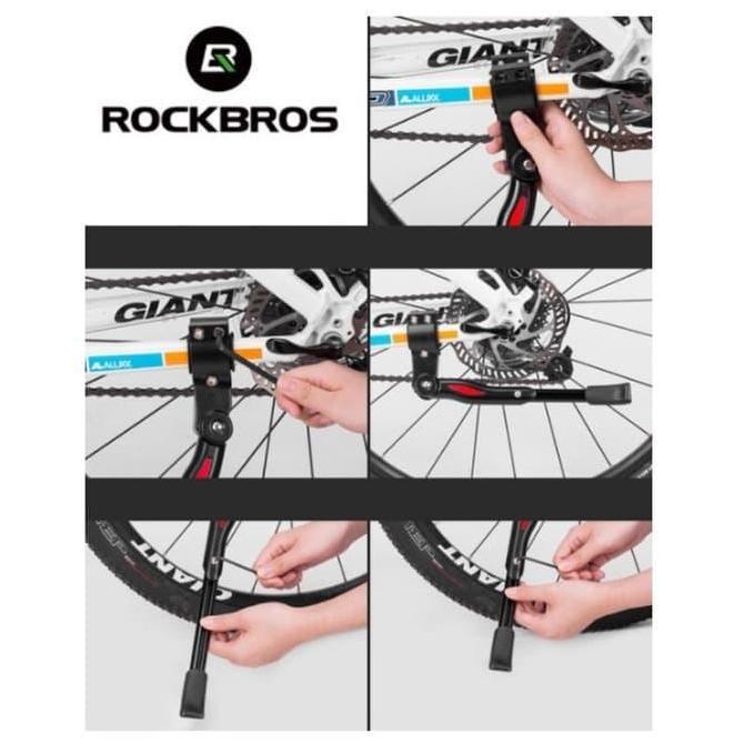 Standar Sepeda Rockbros MTB Sepeda Lipat Alumunium Alloy Adjustable