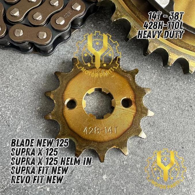 Promo GEAR GIR SET GEAR GIR PAKET SUPRA X 125 HELM IN BLADE 125 FI SUPRA X 125 FI 38T Diskon