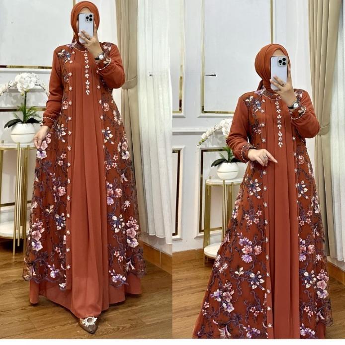 best deals gamis pesta mewah elegan misela drses bo size m l xl xxl xxxl ld 100-130 cm pb 140 cm bah