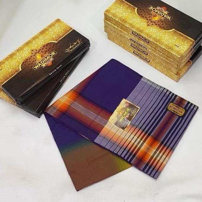 Terjangkau Wadimor Sarung Tenun Kombinasi Termurah Terlaris 2026 Lebaran Tebal Kotak Putih Lembut Mo