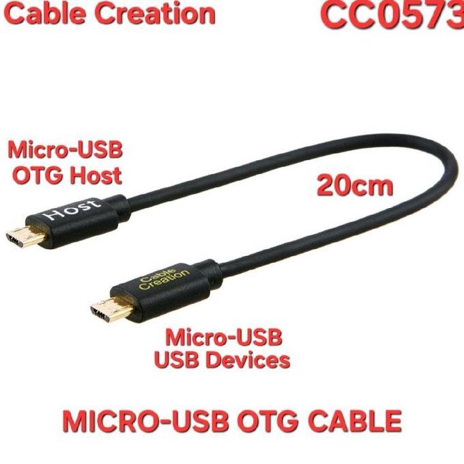 CABLE CREATION CC0573 Micro-USB to Micro-USB OTG Cable for DAC Drone