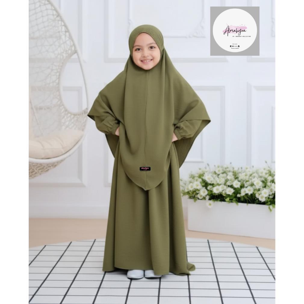 Awet Baju Syar'I Anak PerempuanSyar'I Anak Perempuan Bahan Cringkle