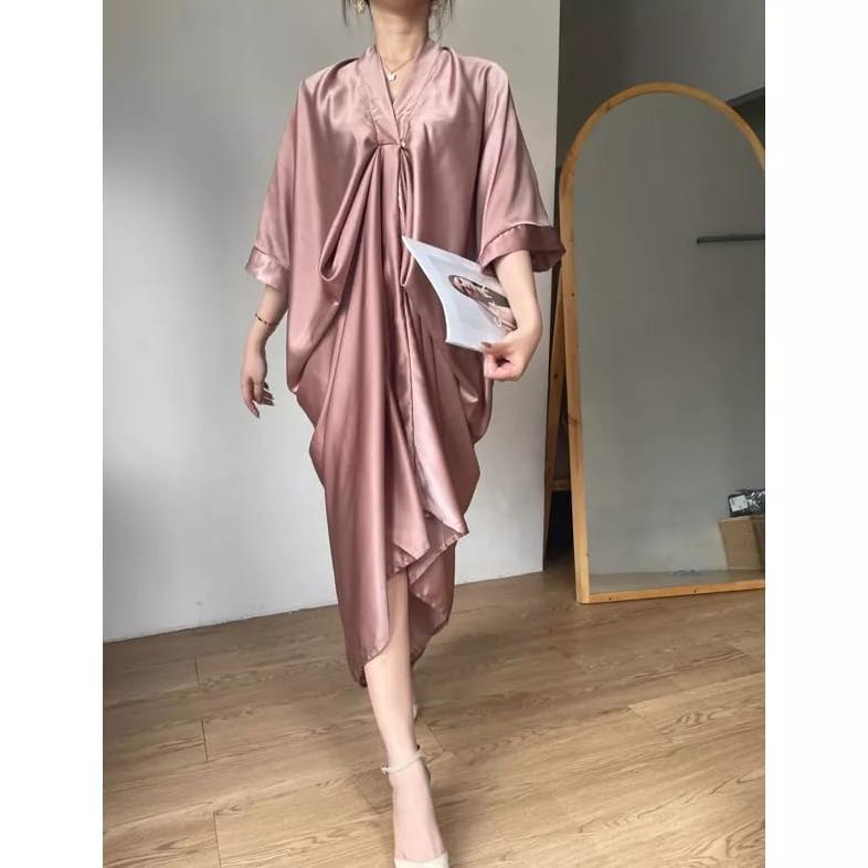 BEST SALE [ NABILA ] FASHION MUSLIM KAFTAN SATIN // ATASAN WANITA // BAJU CASUAL // BAJU MUSLIM KEKI
