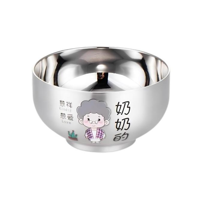 Mangkok Aesthetic Satu Keluarga Stainless Anti Panas Plus Tutup Kedap Kado Imlek