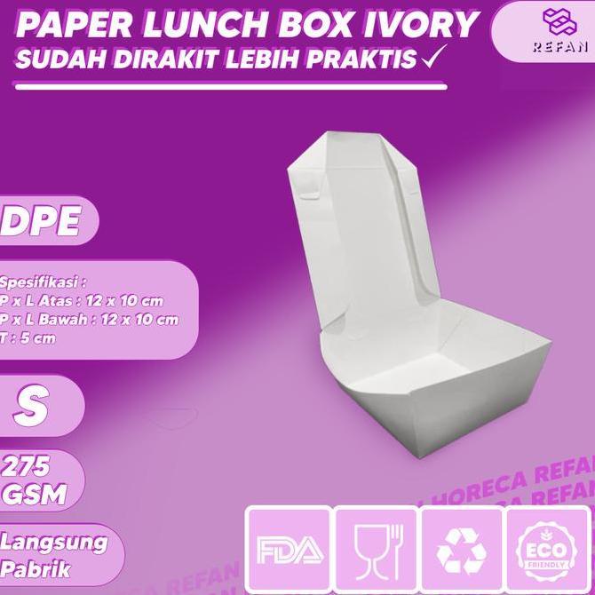 Lunch Box Ukuran S - Paper Box Size S - Kotak Makan Kertas Premium