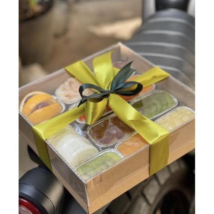 Dus Kraft Full Mika Transparan Isi 5Pcs / Dus Kue Mika / Box Kue Puding Mika