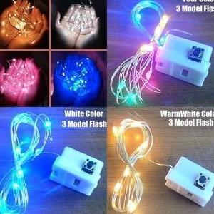 OISHION Lampu LED TUMBLR / Lampu strip dekorasi Waterproof(dengan baterai) 1M 10 led+ Baterai