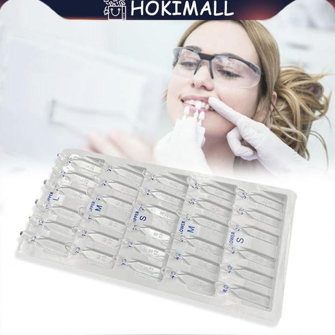 NOXAZA 30PCS Veneer Gigi Dental Cetakan Veneer Gigi Alat Pemutih Gigi Veneer