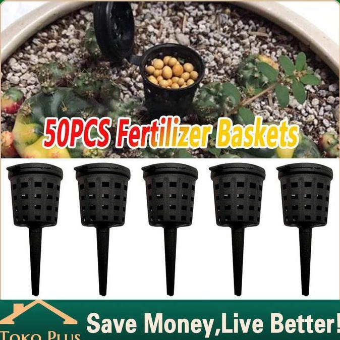 GHURDI 50pcs tempat pupuk dekastar bonsai keranjang pupuk pot pupuk