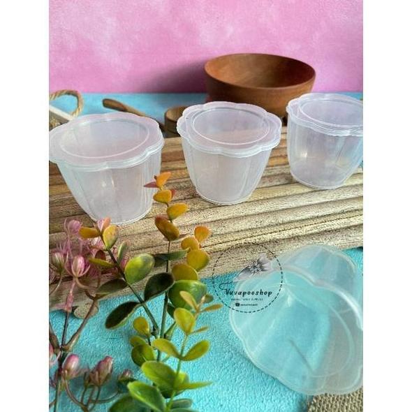 Cup Puding Pelangi Isi 24Pcs / Cup Pudding Pelangi / Gelas Puding Agar Bunga